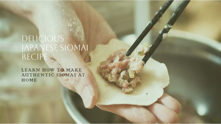 Japanese Siomai Recipe A Delicious Twist On A Classic Dumpling